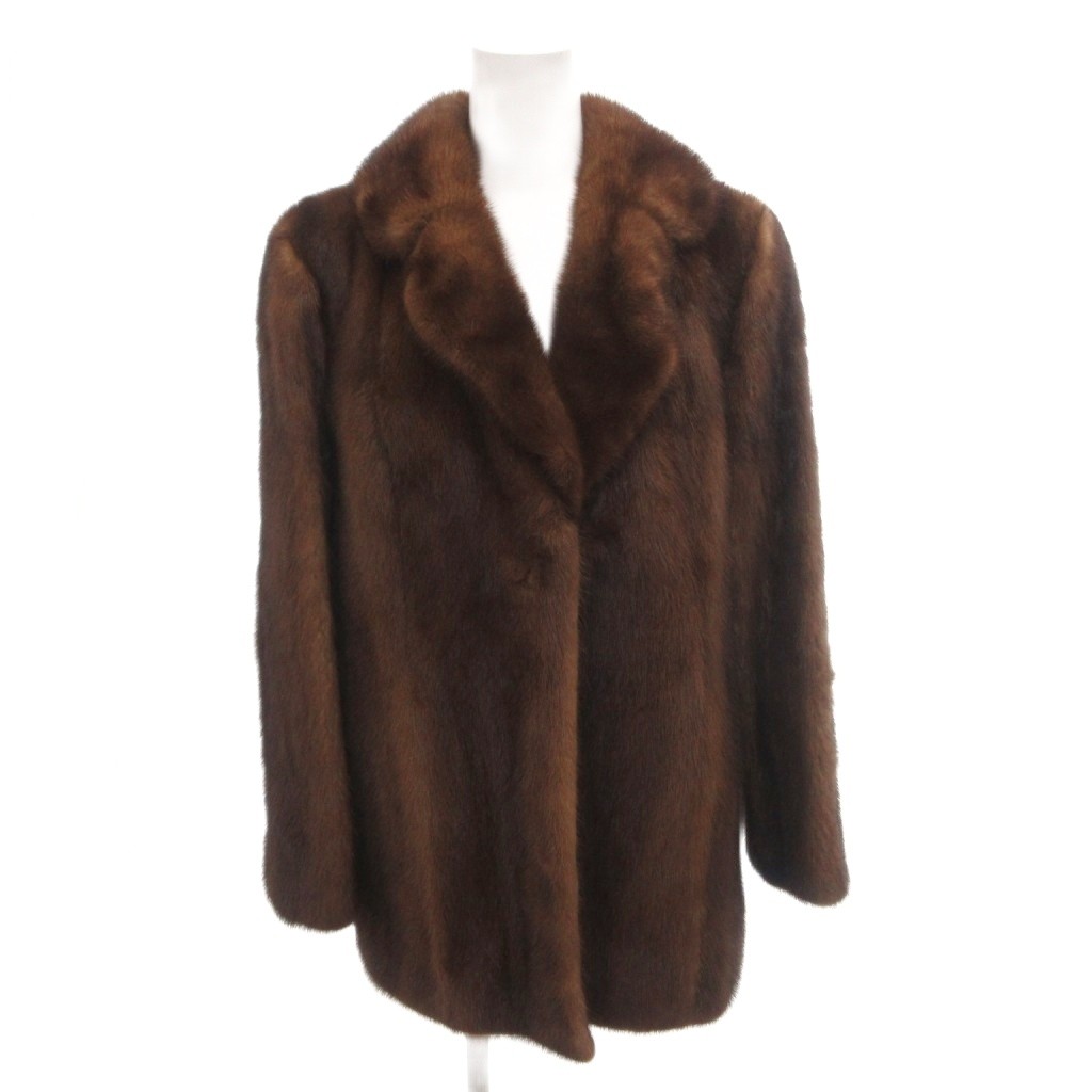 【中古】サガミンク SAGA MINK 金サガ ミンクファーコート ジャケット 毛皮 ショート 茶 ブラウン /FF ■ECD005 レディース 【ベクトル 古着】 260608｜ブランド古着ベクトルプレミアム店 19,368円