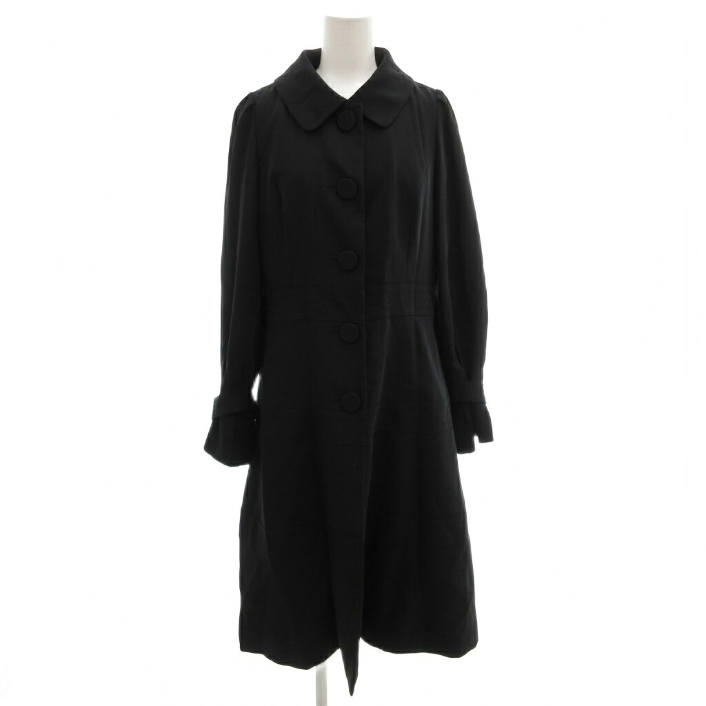 【中古】トゥービーシック TO BE CHIC ロングコート ステンカラー ノーカラー 2WAY 中綿ライナー 襟付き 38 黒 ブラック /GV ■ECE006 レディース 【ベクトル 古着】 260608|ブランド古着ベクトルプレミアム店