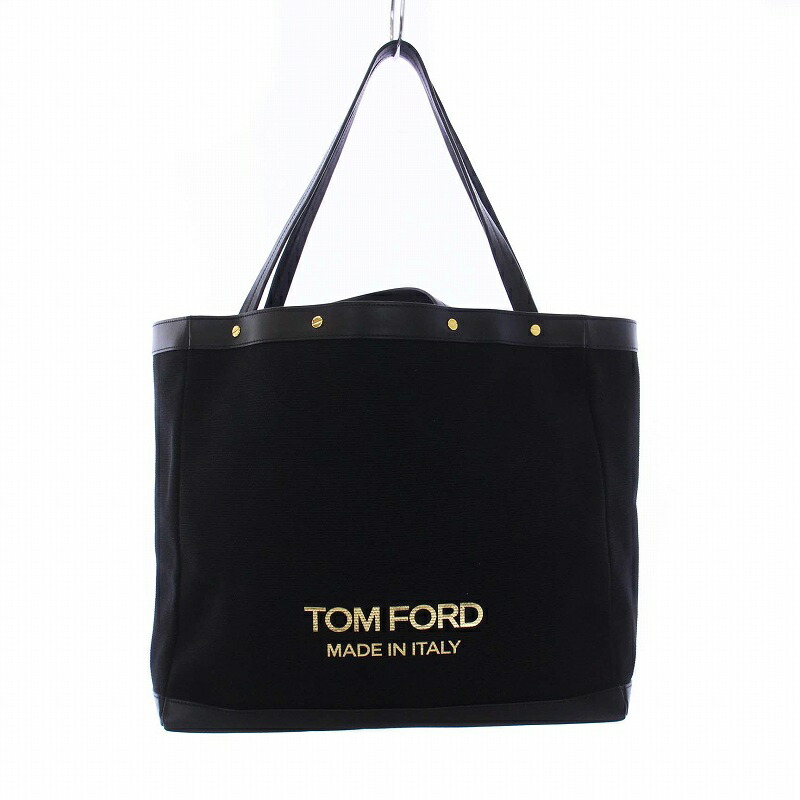 TOMFORD トムフォード レザー ブリーフケース 黒 バッグ TOM FORD (トムフォード) レザー ショルダーストラップ付 ブリーフ