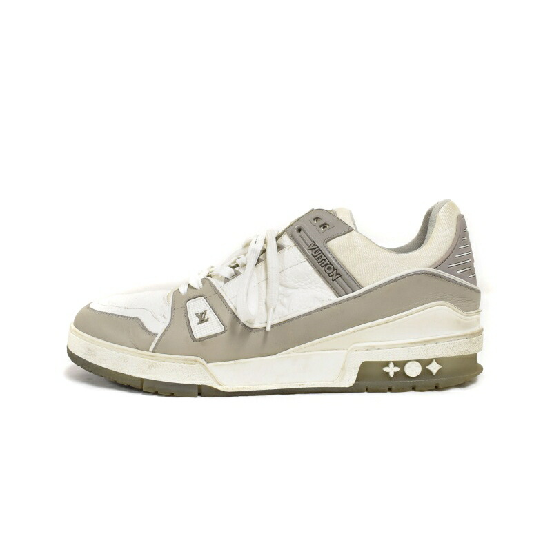 【中古】ルイヴィトン LOUIS VUITTON LV調教師 伝達ルート スニーカー 置き目取りすてる 9.5 白 白いこと ☆AA★ メンズ 【ベクター 古着】 250726