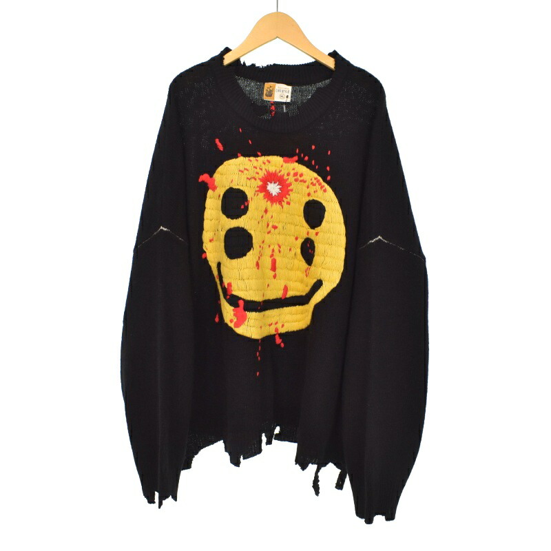 21aw saint michael ウール ダメージ ニット サイズXL 14110264-a_4cd5a9dc-fdc0-4336-