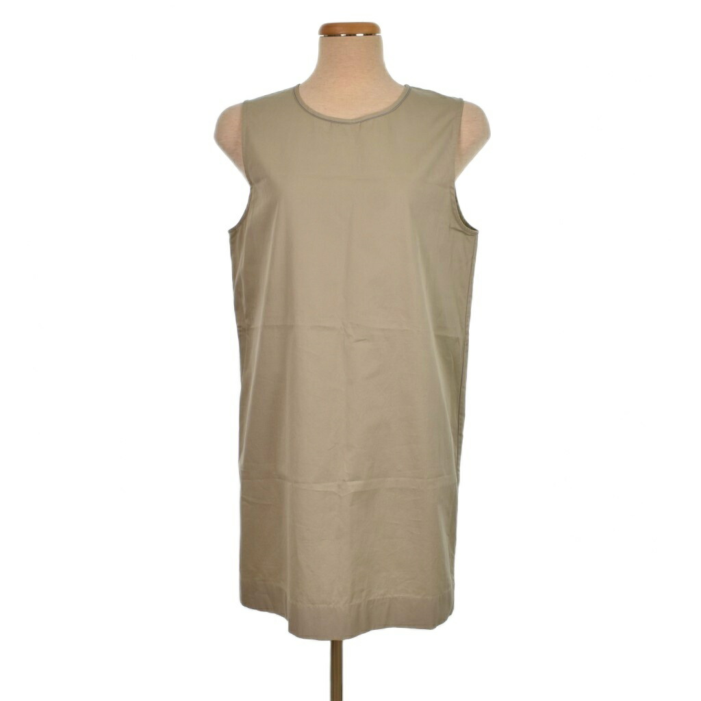【中古】ジルサンダー JIL SANDER ノースリーブ ワンピース カットソー コットン 44 ベージュ JSMS740727MS24380011 ☆AA★ レディース 【ベクトル 古着】 250929|ブランド古着ベクトルプレミアム店