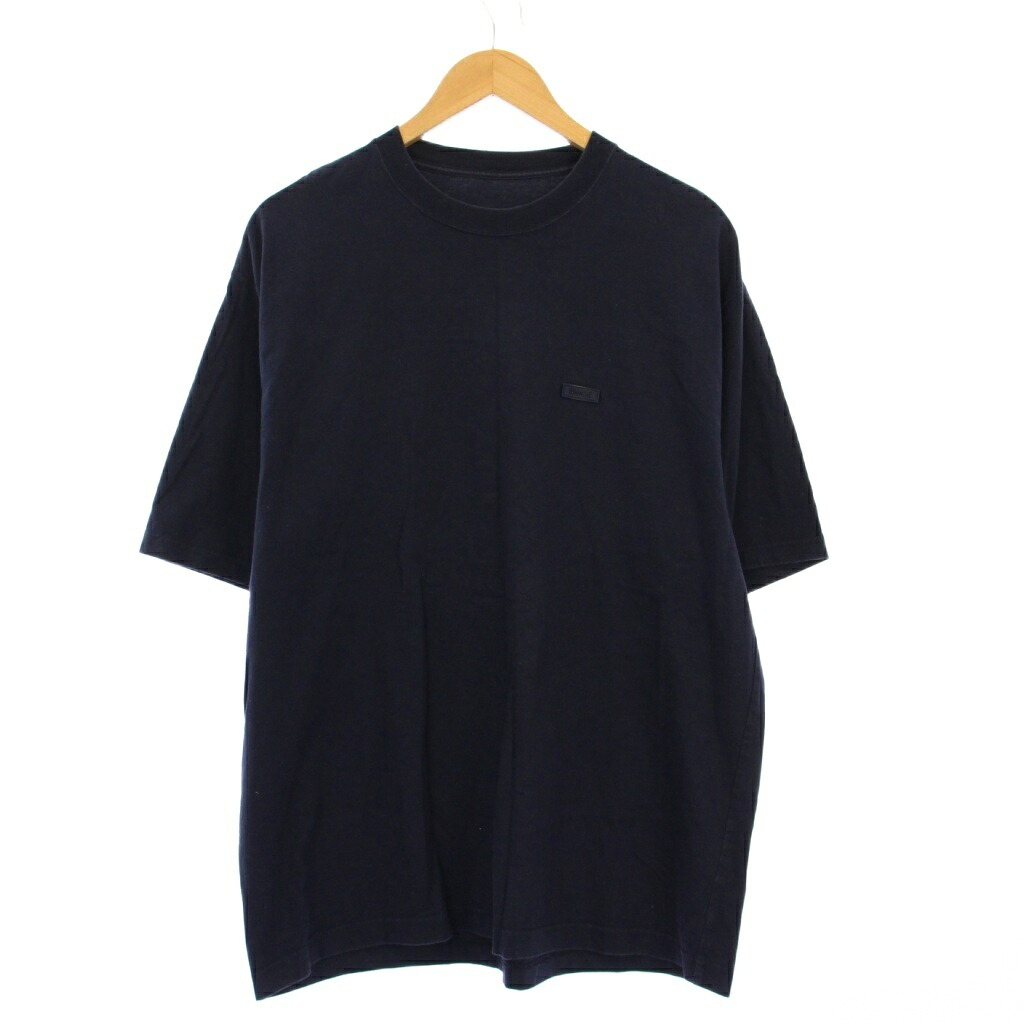 【中古】ザエンノイプロフェッショナル The ennoy Professional ティーシャツ カットソー 半袖 天然ゴムロゴタイプ L 紺 SS23BRENCT01NTL /KH メンズ 【ベクター 古着】 251010 メンズファッション-Tシャツ・カットソー