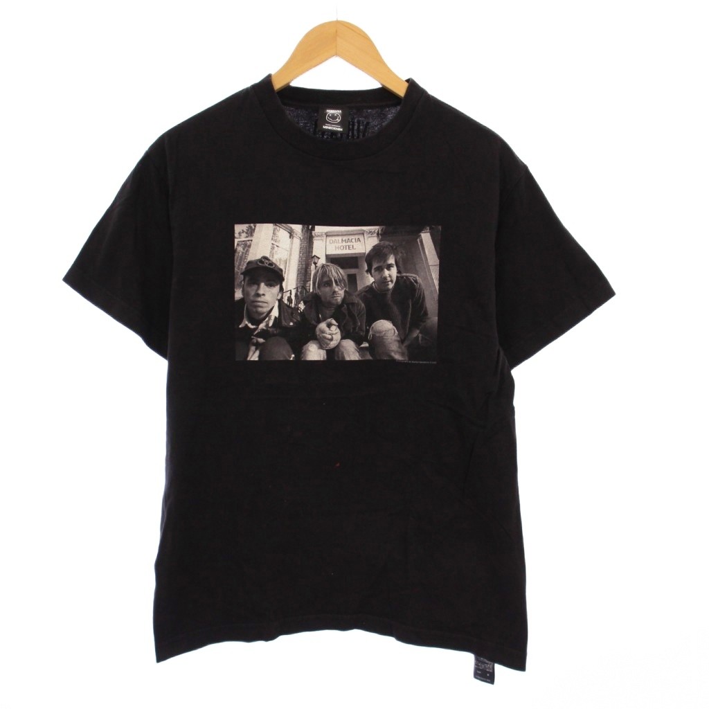 【中古】マインデニム MINEDENIM Nirvana MG Photo Tee フォトプリントTシャツ カットソー 半袖 M 黒 MND-NW002-99-M2 /KH メンズ 【ベクトル 古着】 251010