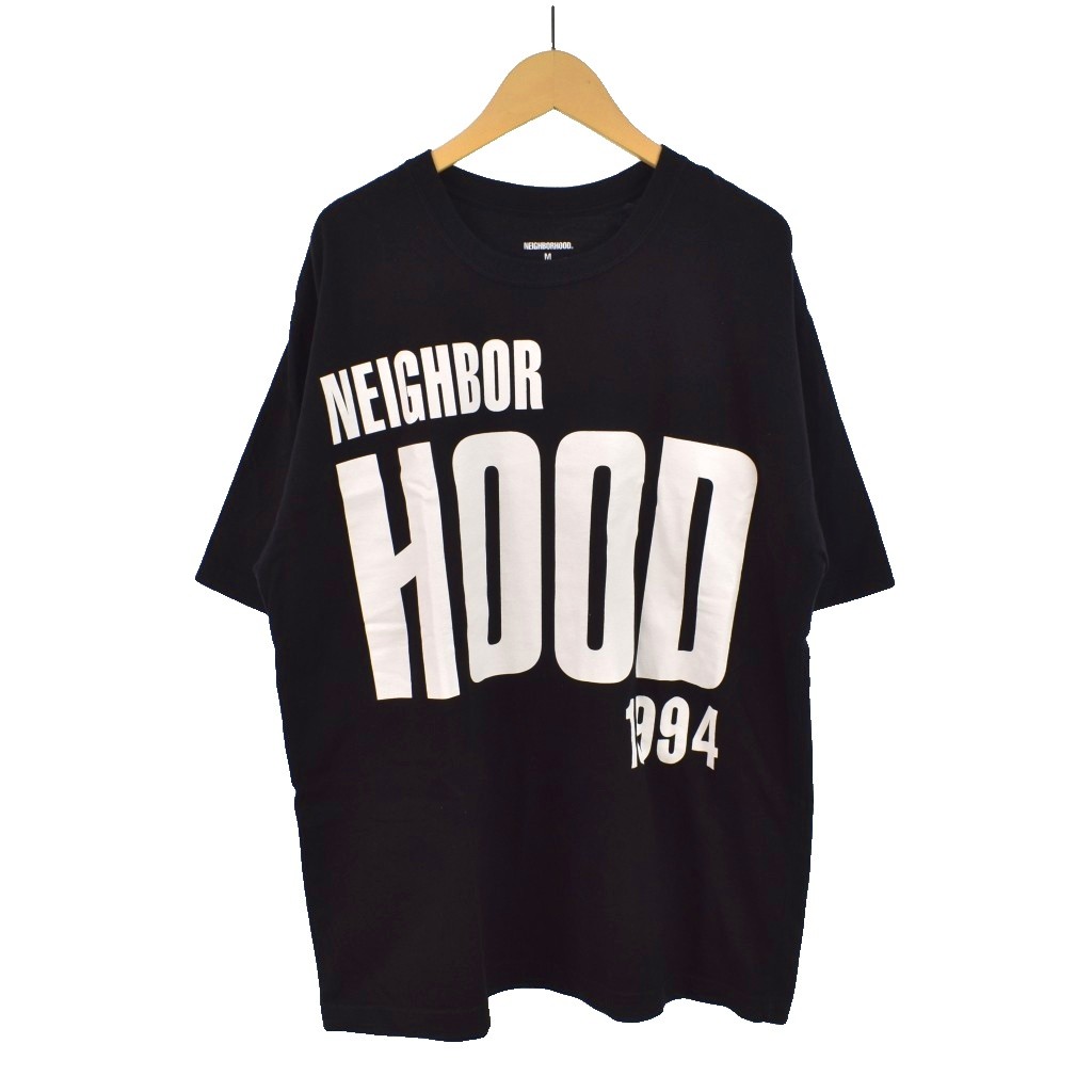【中古】ネイバーフッド NEIGHBORHOOD NH. TEE 半袖 ロゴ プリント M 黒 ブラック メンズ 【ベクトル 古着】 251018
