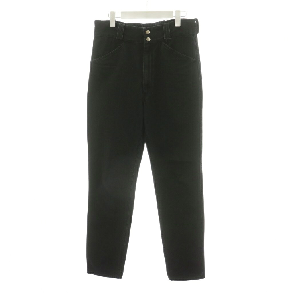 【中古】コモリ COMOLI 22SS コットンツイルパンツ ライダーパンツ デニムパンツ ジーンズ Gパン ジッパーフライ 2 黒 ブラック X01-03030 /AN26 ☆AA★ メンズ 【ベクトル 古着】 251105｜ブランド古着ベクトルプレミアム店