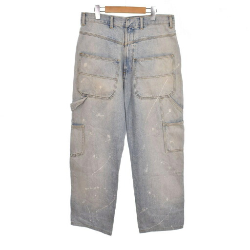 【中古】プロジェクトジーアール PROJECT G/R BACKWARD CARPENTER PANTS バックワードカーペンターパンツ デニムパンツ 1 水色 ライトブルー ☆AA★ メンズ 【ベクトル 古着】 251126