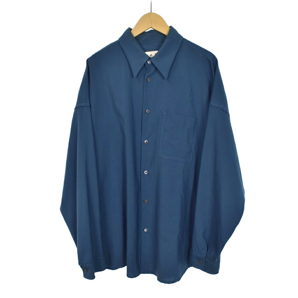 【中古】マルニ MARNI 19SS トロピカルウールシャツ 長袖 48 青 ブルー CUMU0061A0 S45455 メンズ 【ベクトル 古着】 251225