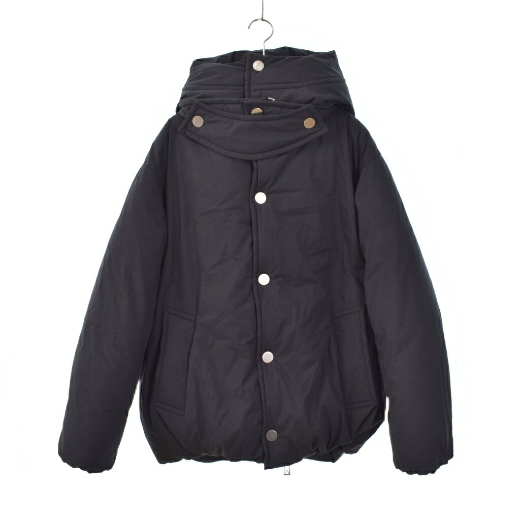 【中古】ボッテガヴェネタ BOTTEGA VENETA パテッドフーデッドダウンジャケット 中綿 S 黒 黒いこと 692573 V1LE0 メンズ 【ベクター 古着】 260118