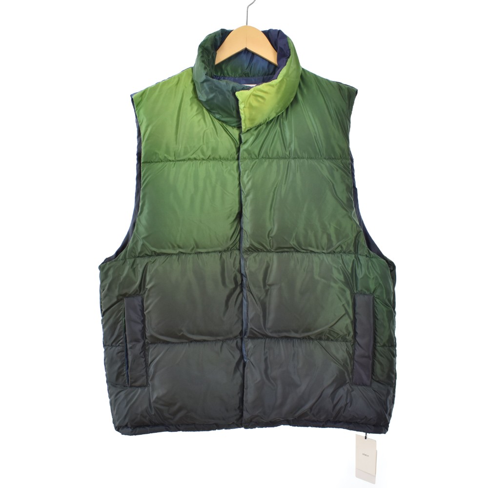 【中古】未使用品 シュタイン stein DOWN PADDED VEST ダウンベスト S 緑 グリーン ST.620 ☆AA★ メンズ 【ベクトル 古着】 260122