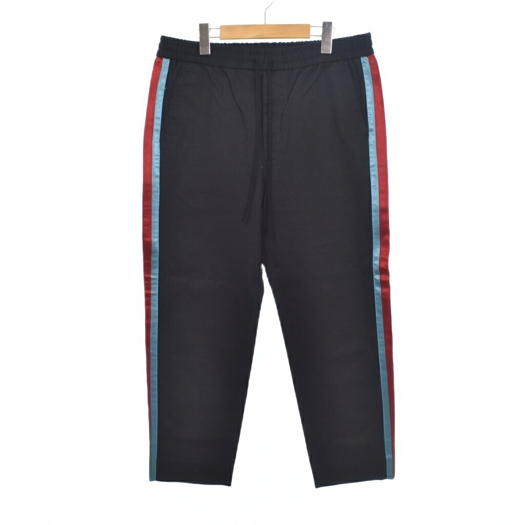 【中古】グッチ GUCCI コットンドリルロングパンツ 片方生産ライン 48 黒 黒いこと 575318 ☆AA★ メンズ 【ベクター 古着】 260207