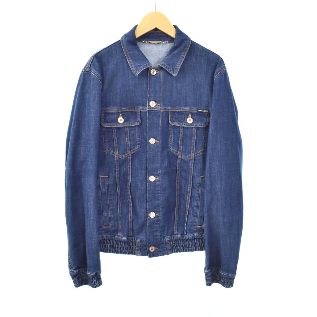 【中古】ドルチェ\u0026ガッバーナ 弗ガバ DOLCE\u0026GABBANA ジーンズ上衣 Gジャン 上衣 44 青 青碧 メンズ 【ベクター 古着】 260213