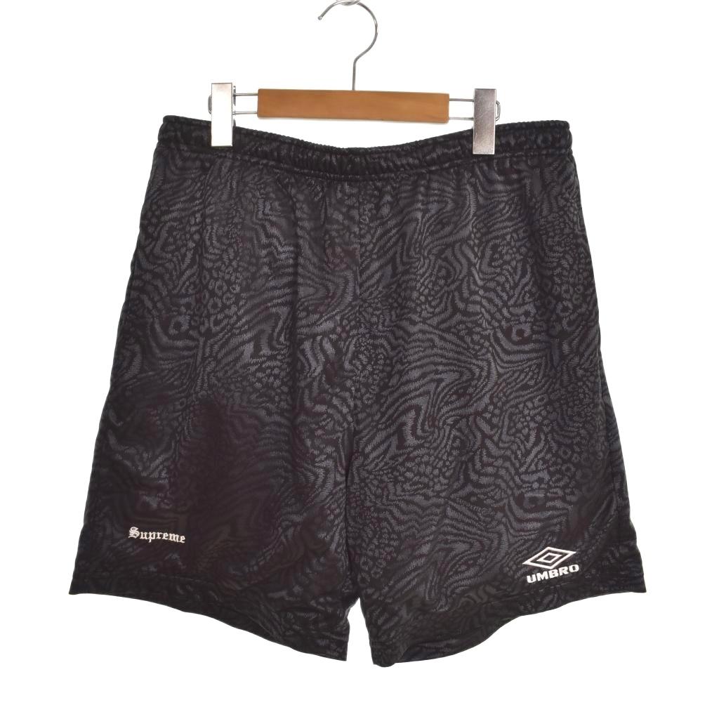【中古】シュプリーム SUPREME アンブロ UMBRO 23SS Jacquard Animal Print Soccer Short ジャ差し固める 毛の荒物 刷り上げる 蹴球 さる股引き 遊撃手ズボン下 M 黒 黒いこと メンズ 【ベクター 古着】 260225
