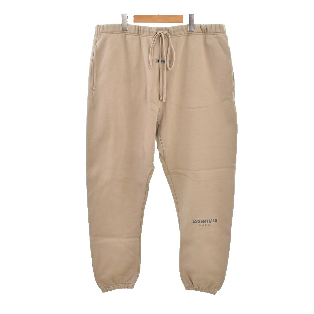 【中古】エフオージー エッセンシャルズ FOG ESSENTIALS スウェットパンツ ジョガーパンツ ロゴ コットン XXL ベージュ メンズ 【ベクトル 古着】 260301