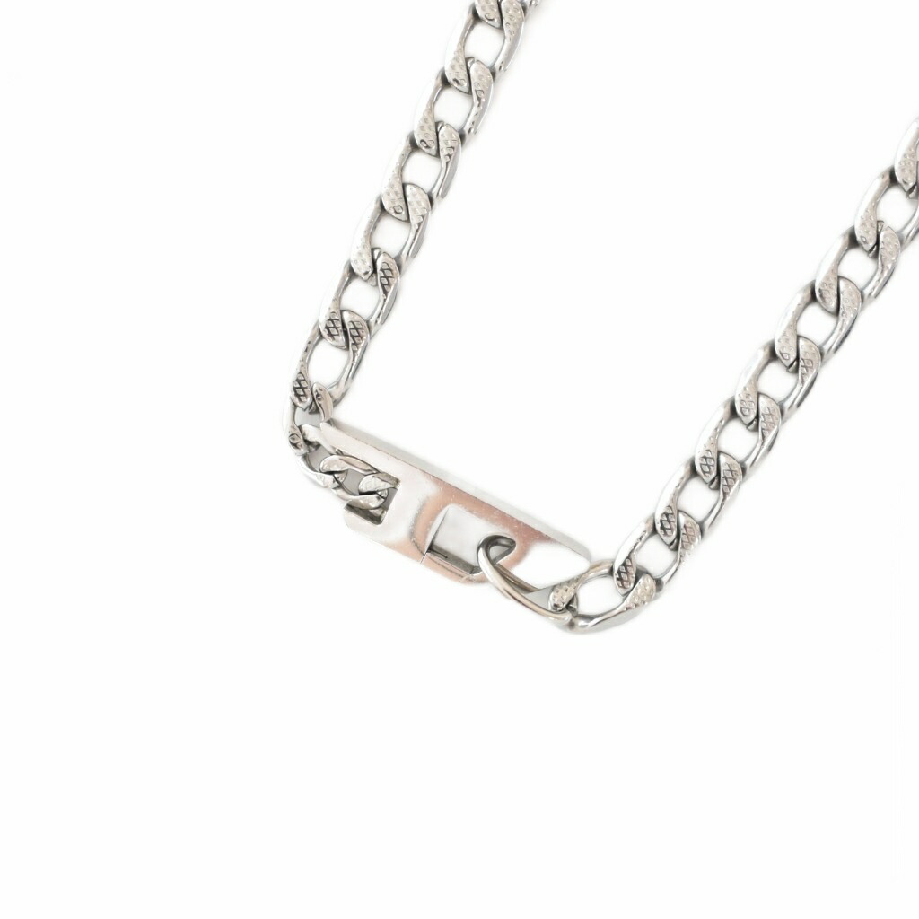 【中古】ディーゼル DIESEL Dロゴタイプ チェーン店 首飾り 佩び物 しろがね色 メンズ 【ベクター 古着】 260305