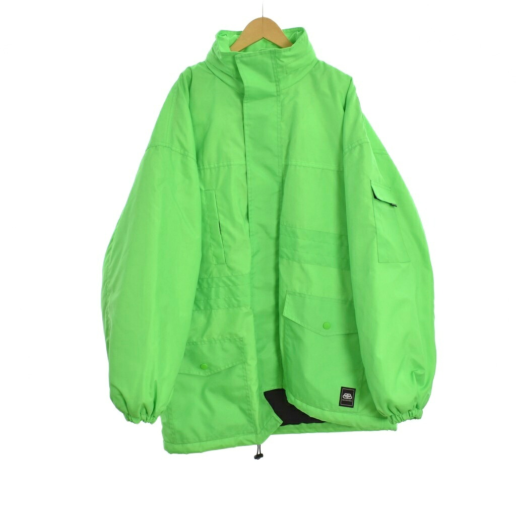 【中古】バレンシアガ BALENCIAGA 19年製 ナイロン フード 中綿 ジャケット 44 緑 グリーン 602432 ☆AA★ メンズ 【ベクトル 古着】 260308