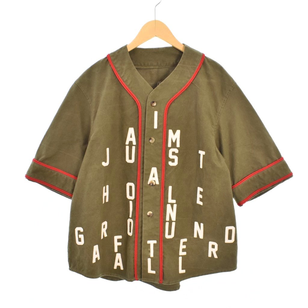 【中古】レディメイド READYMADE 21AW BASEBALL SHIRT ベースボールシャツ ヴィンテージコットン 0 カーキ RE-CO-KH-00-00-136 ☆AA★ メンズ 【ベクトル 古着】 260321
