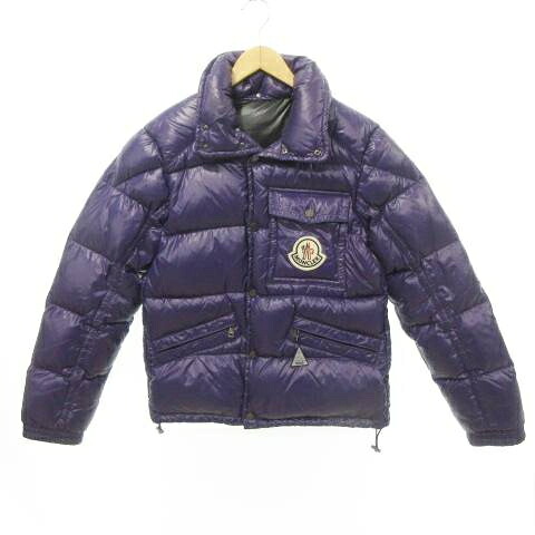 【中古】モンクレール MONCLER ダウンジャケット ワンポイントロゴ 1 紫 パープル 41303/50/68950 ☆AA★ メンズ 【ベクトル 古着】 260320|ブランド古着ベクトルプレミアム店