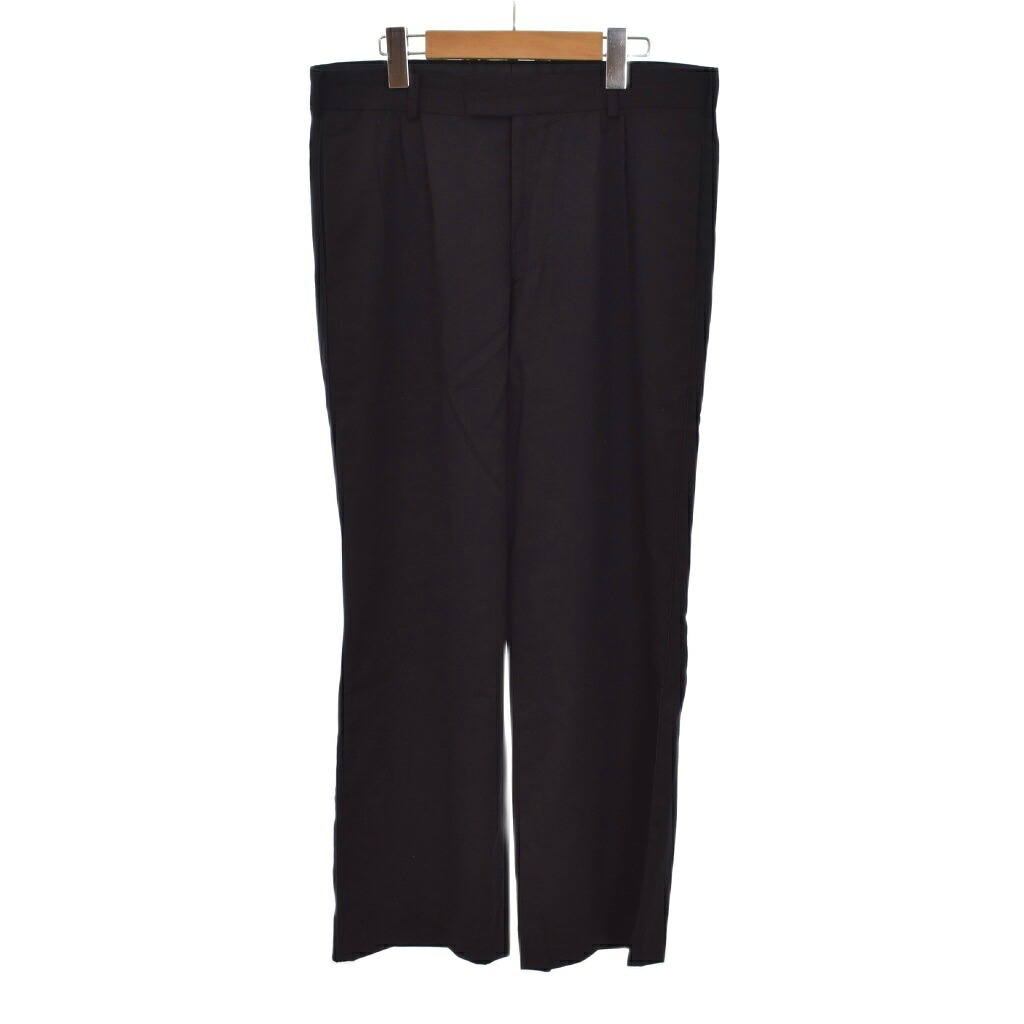 【中古】ジョン アンダーカバー John UNDERCOVER スラックス パンツ ツータック ストレート ウール 無地 4 黒 ブラック JUW4509 メンズ 【ベクトル 古着】 260403