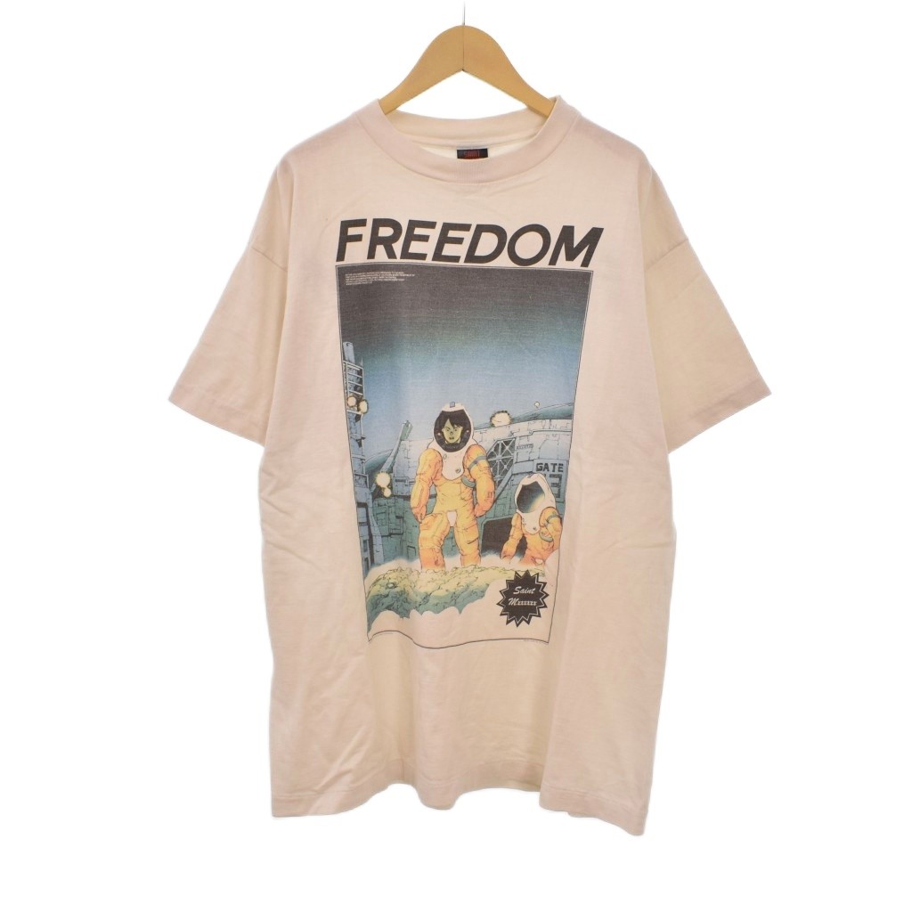【中古】セントマイケル SAINTMICHAEL FREEDOM 24SS FD SS TEE Tシャツ 半袖 プリント M 白 ホワイト SM-YS8-0000-C22 ☆AA★ メンズ 【ベクトル 古着】 260405