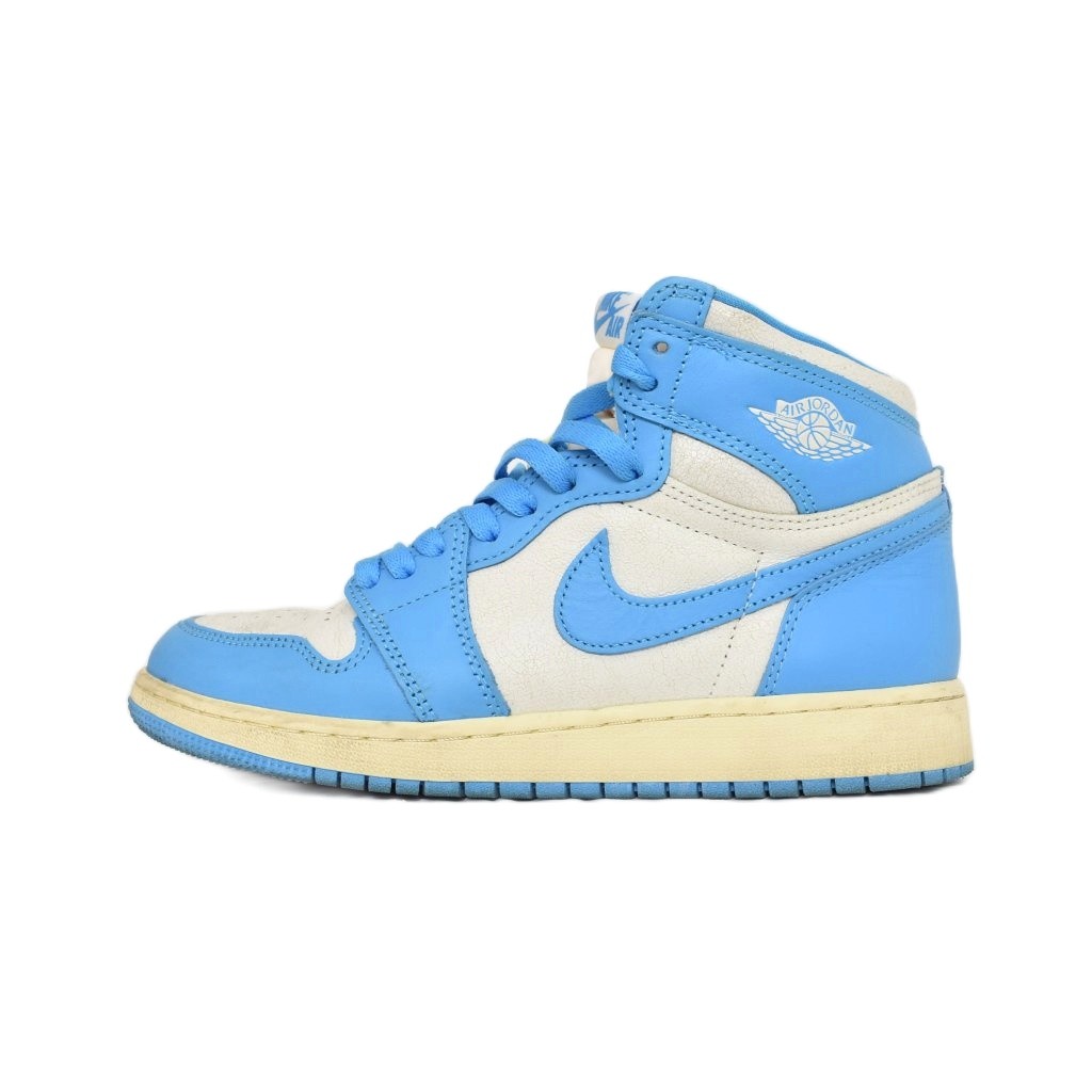 【中古】ナイキ NIKE GS Air Jordan 1 High OG UNC Reimagined エアジョーダン1 御機嫌 リイマジンド キッズ スニーカー US6.5Y 水色 ともし火青碧 FD1437-402 ☆AA★ キッズ 【ベクター 古着】 260407