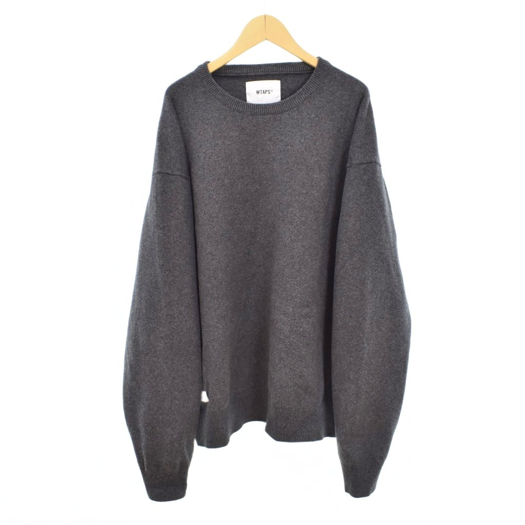 【中古】ダブルタップス WTAPS 25AW CREW NECK SWEATER NYCO ニット セーター 長袖 3 グレー 252FZDT-KNM01 メンズ 【ベクトル 古着】 260414｜ブランド古着ベクトルプレミアム店