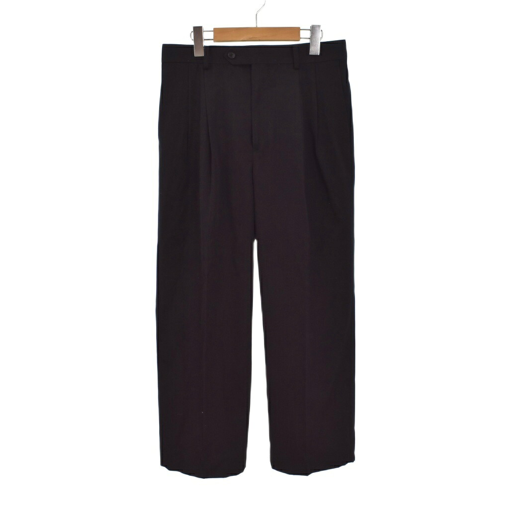 【中古】オーラリー AURALEE 25AW LIGHT WOOL MAX GABARDINE TWO-TUCK SLACKS ライトウールマックスギャバジン 2タックパンツ スラックス 3 黒 ブラック A25AP03MG メンズ 【ベクトル 古着】 260414