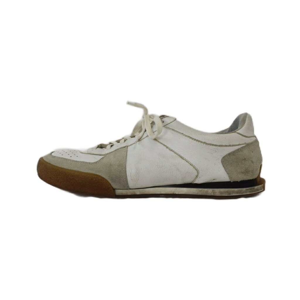 【中古】ジバンシィ GIVENCHY スニーカー 置き目撥ねのける ロゴタイプ型押し 無地 うつり変わり ガムソール 42 白 白いこと 薄墨色 薄墨色 SA 0158 メンズ 【ベクター 古着】 260426
