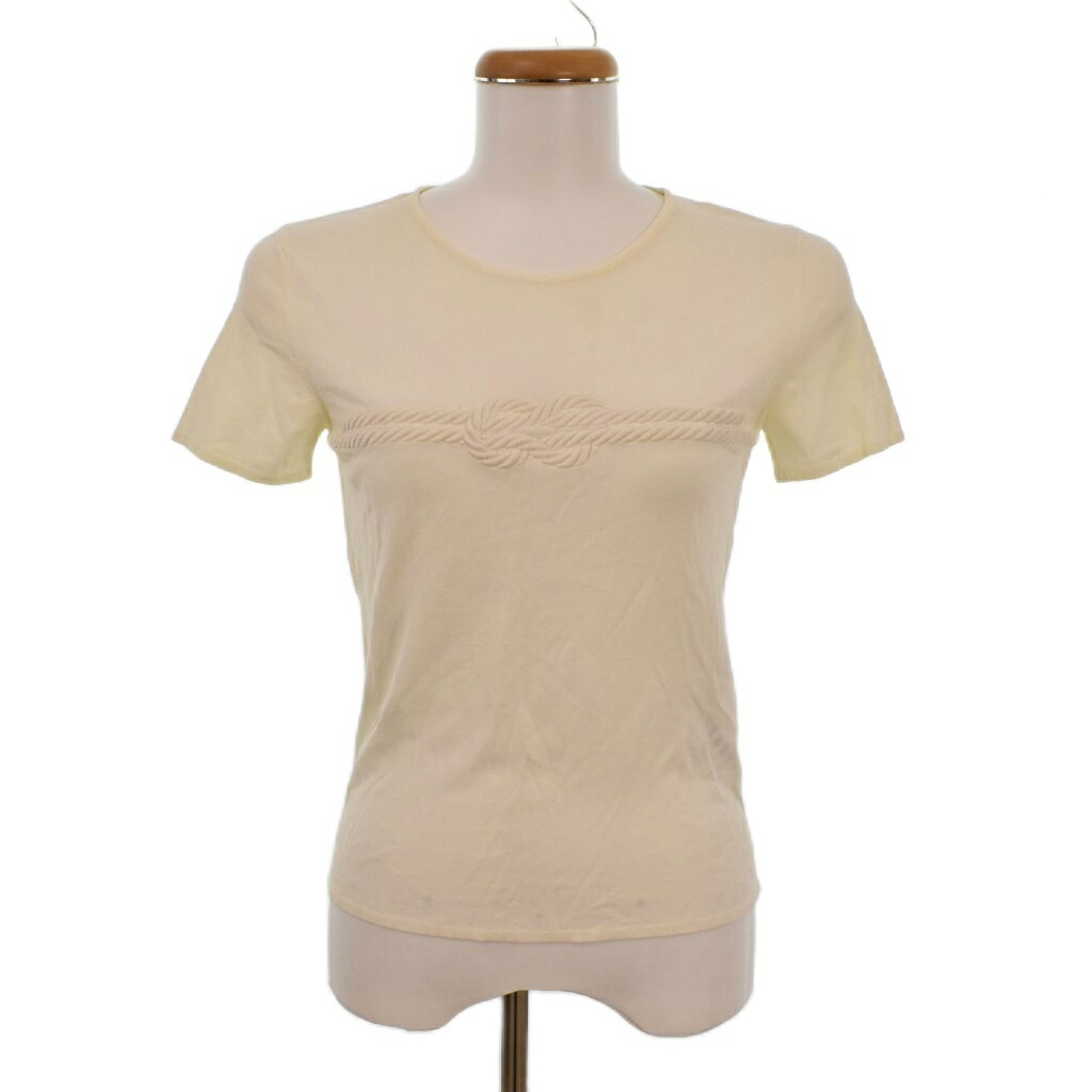 【中古】マックスマーラ MAX MARA Ｔシャツ カットソー 半袖 刺しゅうひな型 労働者の一団素っ首 ティーシャツ S 白 白いこと 136112620700 レディース 【ベクター 古着】 260522