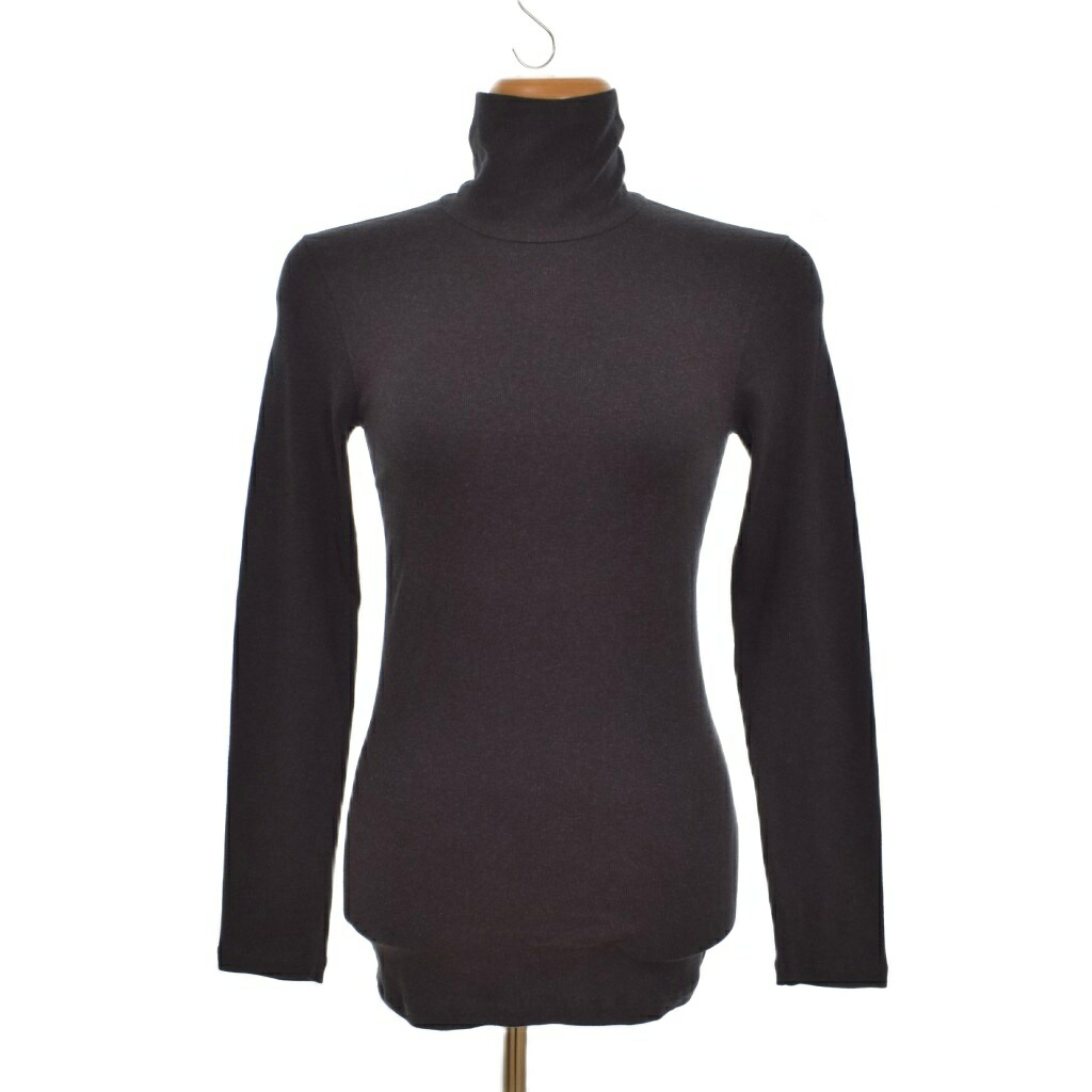 【中古】ブルネロクチネリ BRUNELLO CUCINELLI タートルネック編み物 スウェーター ハイネック きつい 長袖 無地 バックジップ ビジュー M 薄墨色 薄墨色 レディース 【ベクター 古着】 260521