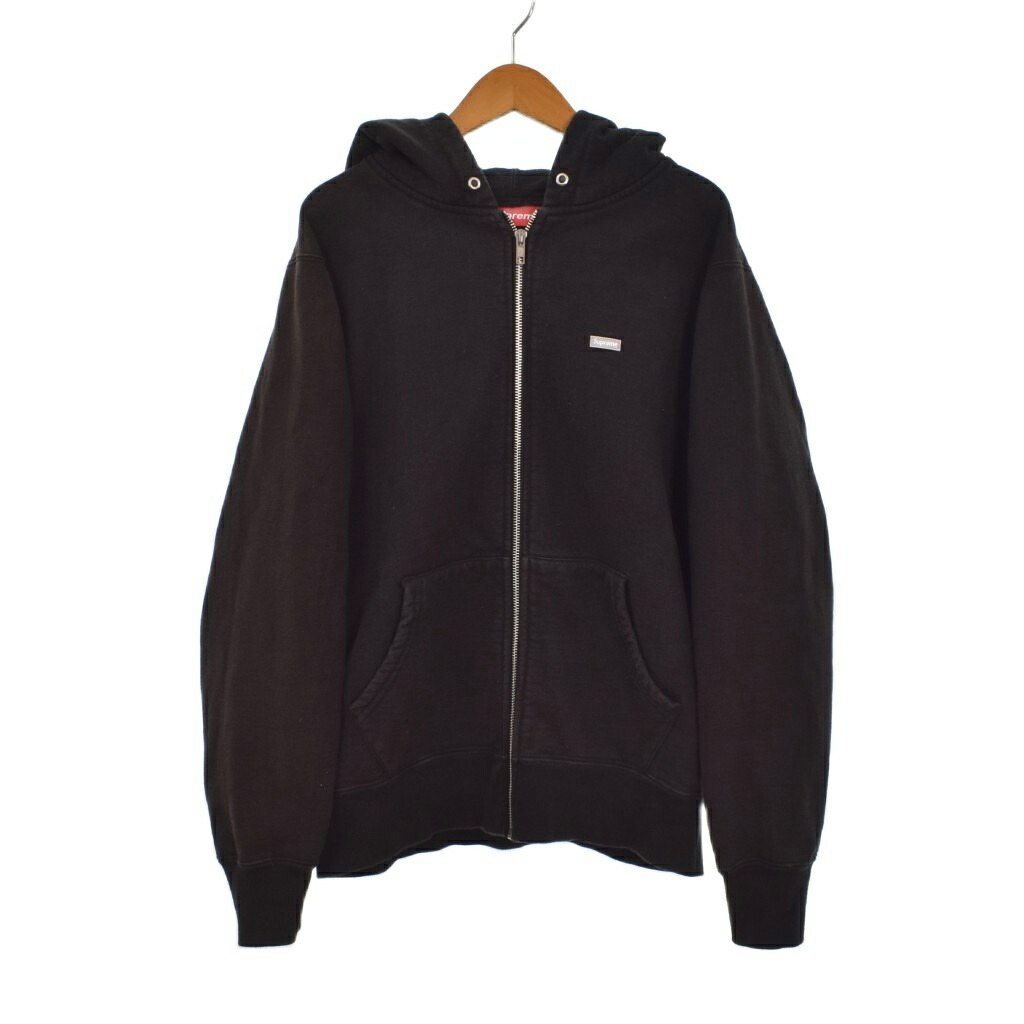 【中古】シュプリーム SUPREME SMALL BOX  ZIP UP HOODED SWEATSHIRT スモールボックス席 ジップアップ トレーナー パーカー フーディー S 黒 黒いこと メンズ 【ベクター 古着】 260520