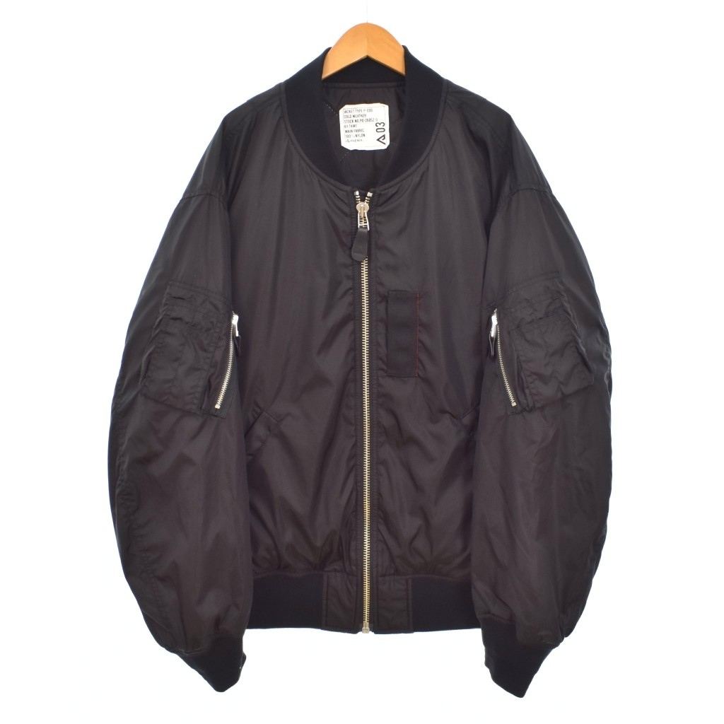 【中古】アリゾナ州の州都 PHENIX by TKMT QUILTED TECH MA-1 JACKET 上衣 3 黒 黒いこと PO-26052-O メンズ 【ベクター 古着】 260606