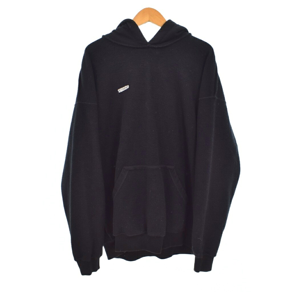 【中古】ヴェトモン ベトモン VETEMENTS Inside Out Oversize Sweat Hoodie バックパッチフーディ ティーシャツ パーカー L 黒 黒いこと WAH19TR107 メンズ 【ベクター 古着】 260606