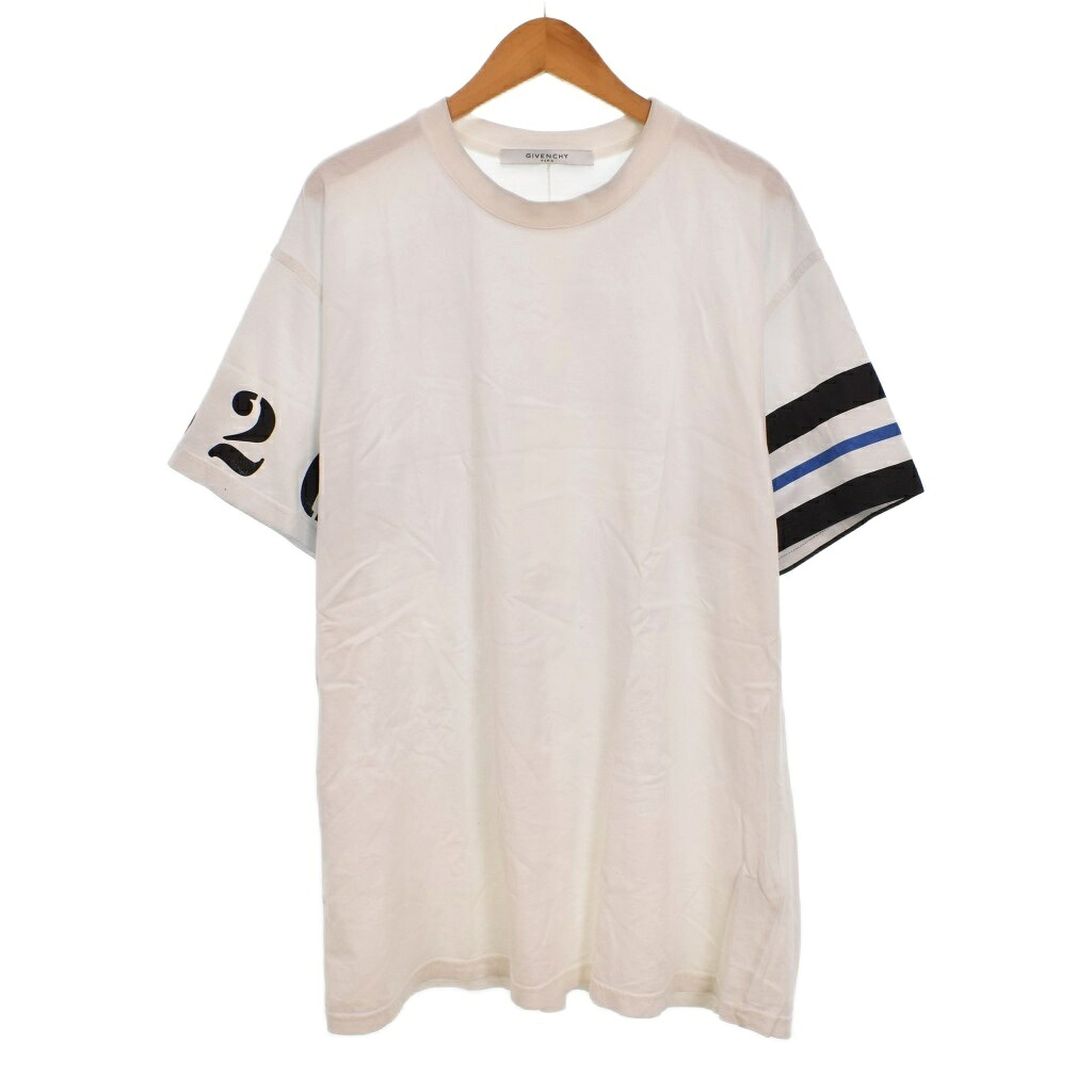 【中古】ジバンシィ GIVENCHY Tシャツ 半袖 袖プリント XXS 白 ホワイト 16J7113651 ☆AA★ メンズ 【ベクトル 古着】 260620｜ブランド古着ベクトルプレミアム店