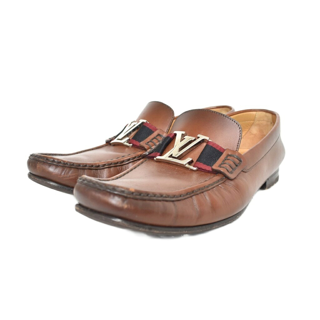 【中古】ルイヴィトン LOUIS VUITTON Montaigne Loafer モンテーニュ コインローファー レザー 8 茶 ブラウン 1A35PD ☆AA★ メンズ 【ベクトル 古着】 260628｜ブランド古着ベクトルプレミアム店