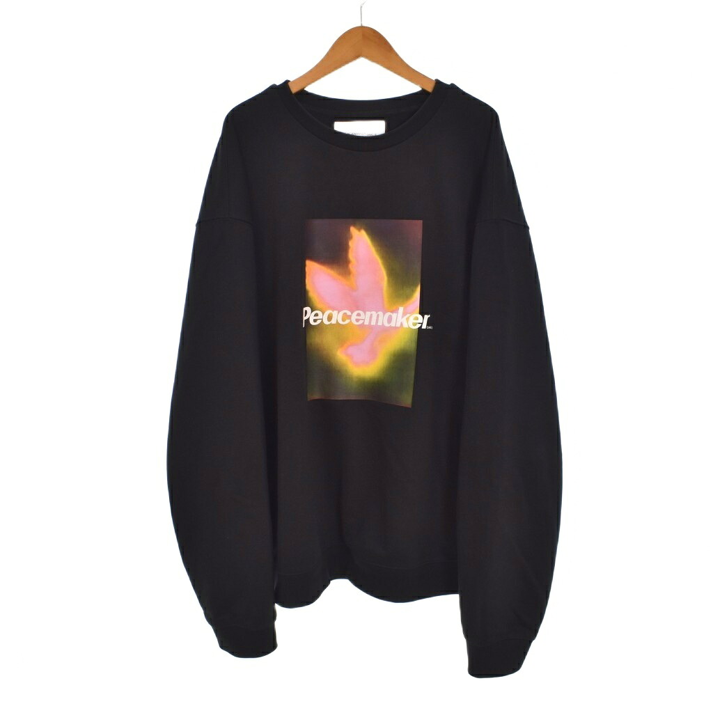 【中古】オーエーエムシー OAMC PEACEMAKER Bird Loose Fit Crewneck スウェット トレーナー グラフィックプリント XL 黒 ブラック PCM1ON01HFT001099 ☆AA★ メンズ 【ベクトル 古着】 260629|ブランド古着ベクトルプレミアム店