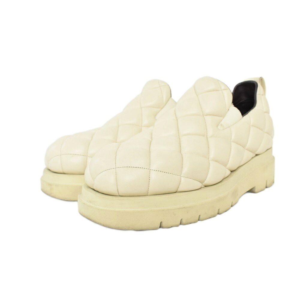 【中古】ボッテガヴェネタ BOTTEGA VENETA キルティング スリッポン スニーカー 41 アイボリー メンズ 【ベクトル 古着】 260704｜ブランド古着ベクトルプレミアム店