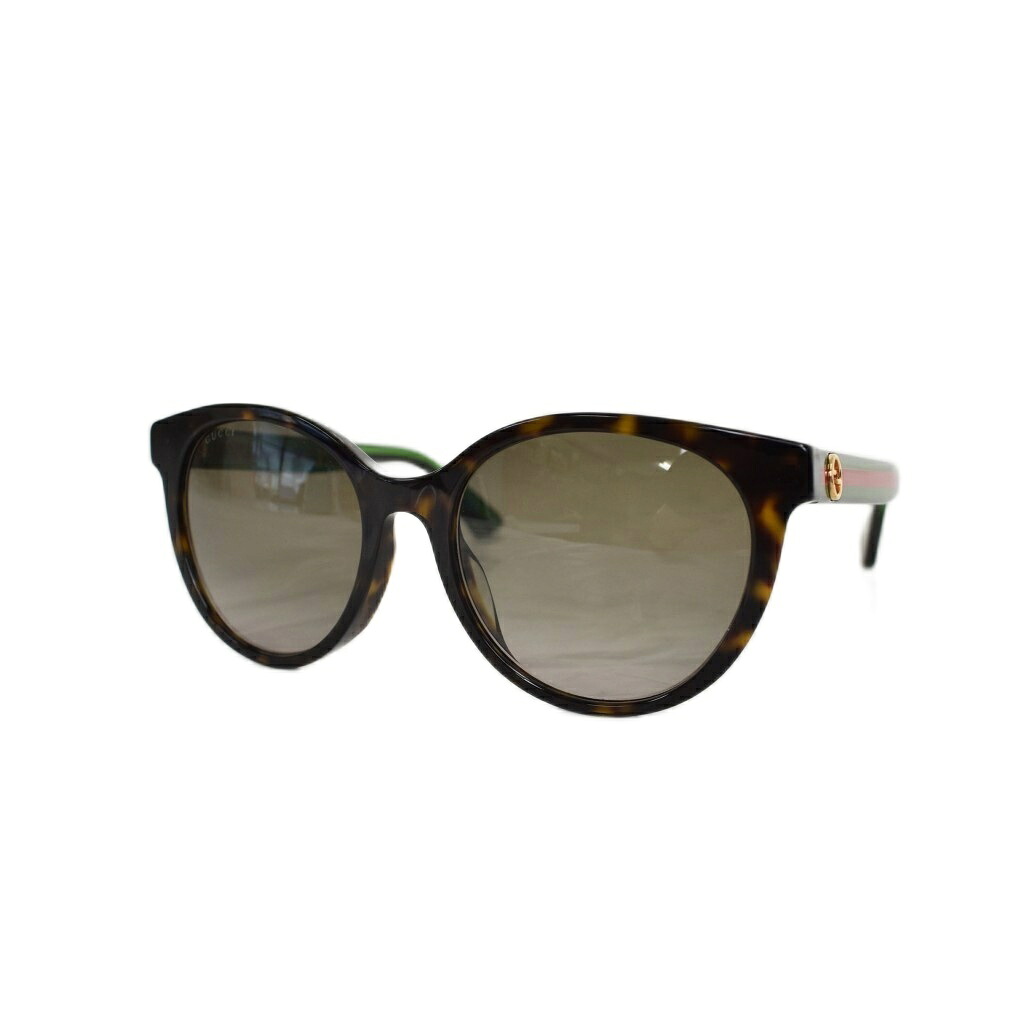 【中古】グッチ GUCCI サングラス ラウンドフレーム アイウェア シェリーライン 54□19-145 茶 ブラウン GG0702SK メンズ レディース 【ベクトル 古着】 260725｜ブランド古着ベクトルプレミアム店 11,830円