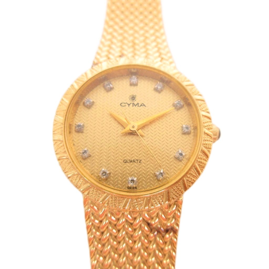 楽天市場】CYMA シーマ 天然ダイヤ 4P 腕時計 604 ゴールド 文字