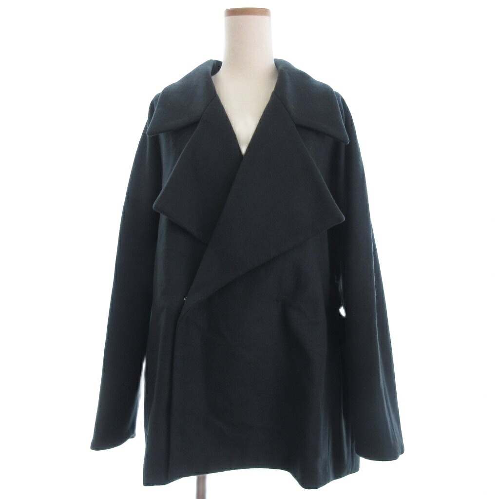 【中古】ヴァシュモン Vachement コート ダブルブレスト ショート丈 長袖 F ダークグリーン レディース 【ベクトル 古着】 251208