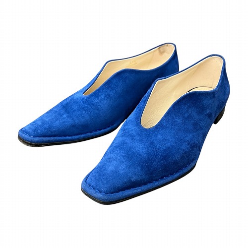 【中古】トッズ TOD'S × MAME KUROGOUCHI マメクロゴウチ スウェード パンプス 青 ブルー 37.5 レディース 【ベクトル 古着】 250703