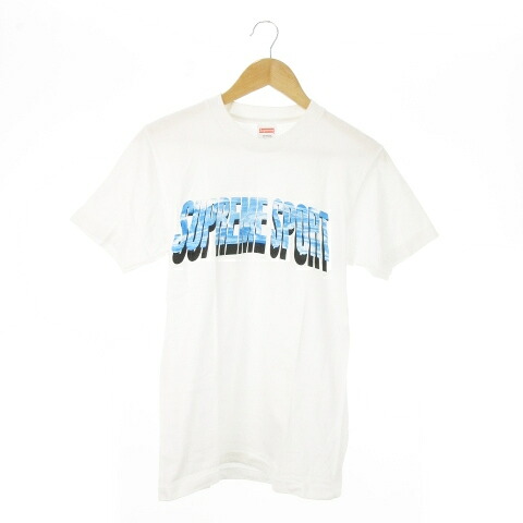 【中古】シュプリーム SUPREME 14SS SPORT TEE ティーシャツ カットソー 半袖 労働者の一団のど首 綿織物 刷り上げる ロゴタイプ S 白 白いこと /AO10 ■GY18  【ベクター 古着】 250915
