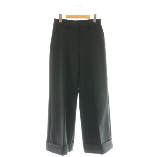 【中古】ドリスヴァンノッテン DRIES VAN NOTEN ロールアップワイドスラックスパンツ 34 ブラック /ES ■OS ■SH レディース 【ベクトル 古着】 251209