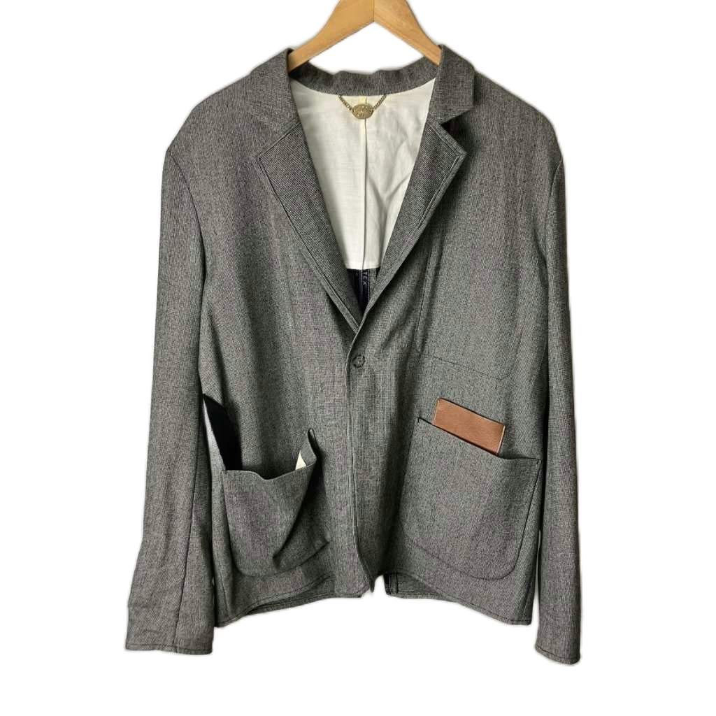 【中古】サンシー SUNSEA N.M BRUSHED JACKET ジャケット テーラード ウール 3 グレー メンズ 【ベクトル 古着】 260111|ブランド古着ベクトルプレミアム店
