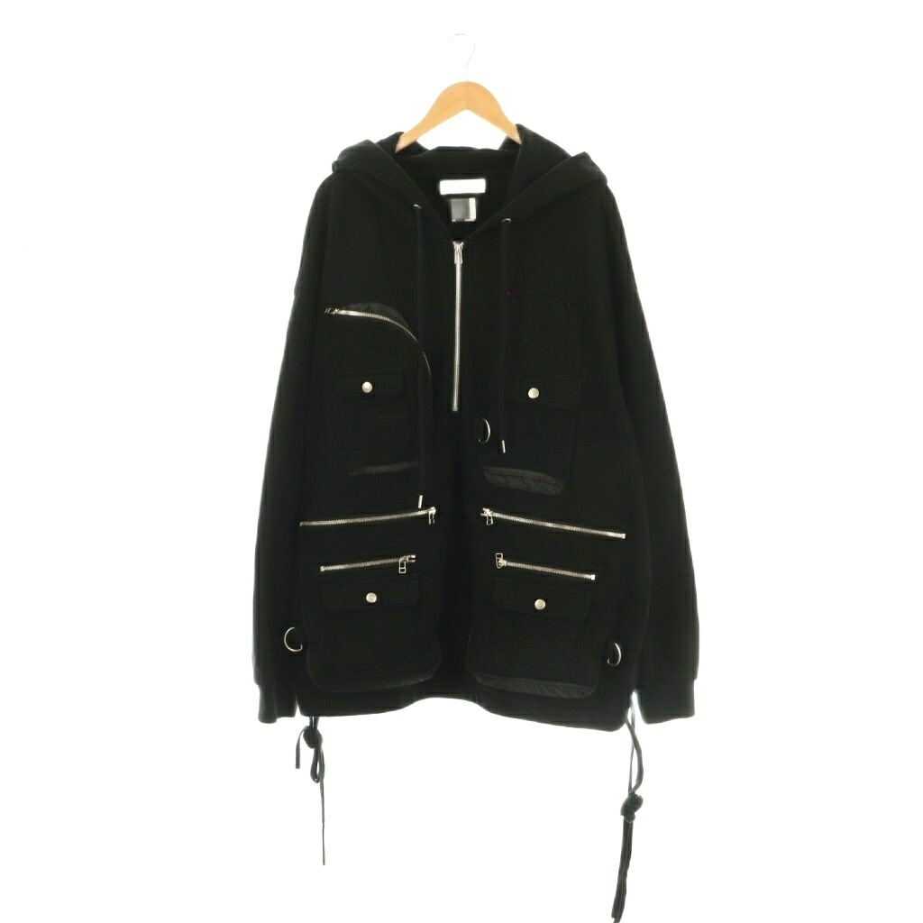 【中古】ファセッタズム FACETASM Hooded Sweat Jacket スウェットジャケット パーカー フーディー 5 ブラック PIPPA-SW-M03 /DF ■OS ■SH メンズ 【ベクトル 古着】 260205