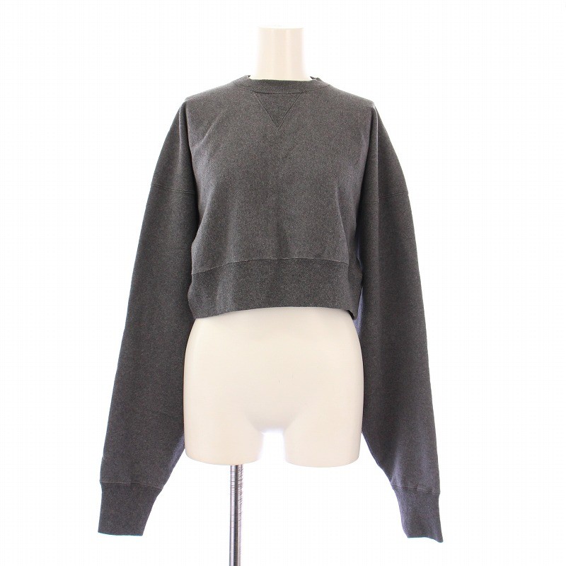 【中古】トゥデイフル TODAYFUL 24SS Cropped Sweat Pullover クロップドスウェットプルオーバー トレーナー 長袖 クルーネック ショート丈 無地 ストレッチ F グレー 12410603 /BB レディース 【ベクトル 古着】 260205