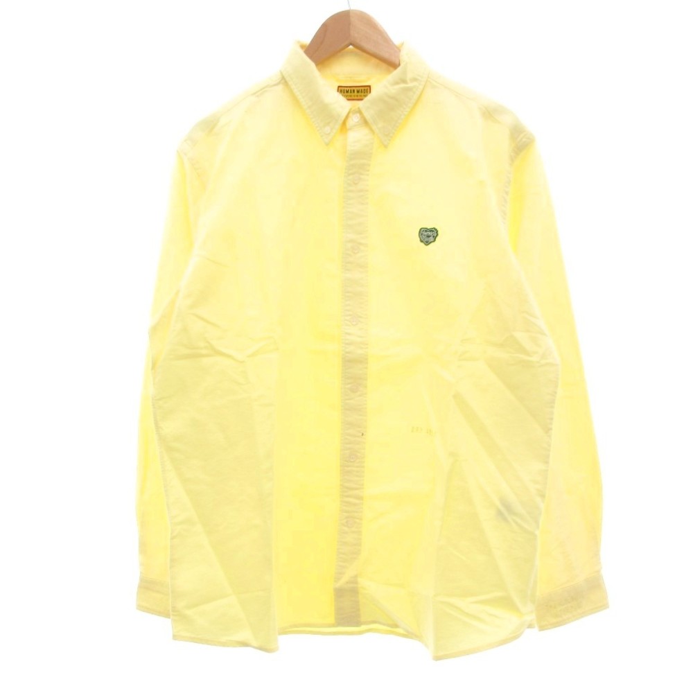 【中古】ヒューマンメイド HUMAN MADE Oxford BD Shirt オックスフォード BD シャツ XL 黄 イエロー HM29SH010 /UO ■GY18 メンズ レディース 【ベクトル 古着】 260308