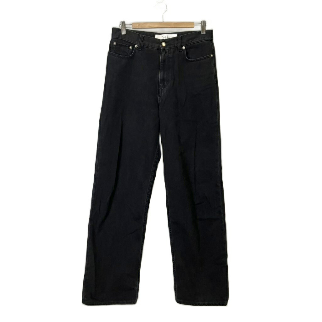 【中古】Sefr セファー ブラックデニム Wide Cut ジーパン ジーンズ 30 ブラック メンズ 【ベクトル 古着】 260310