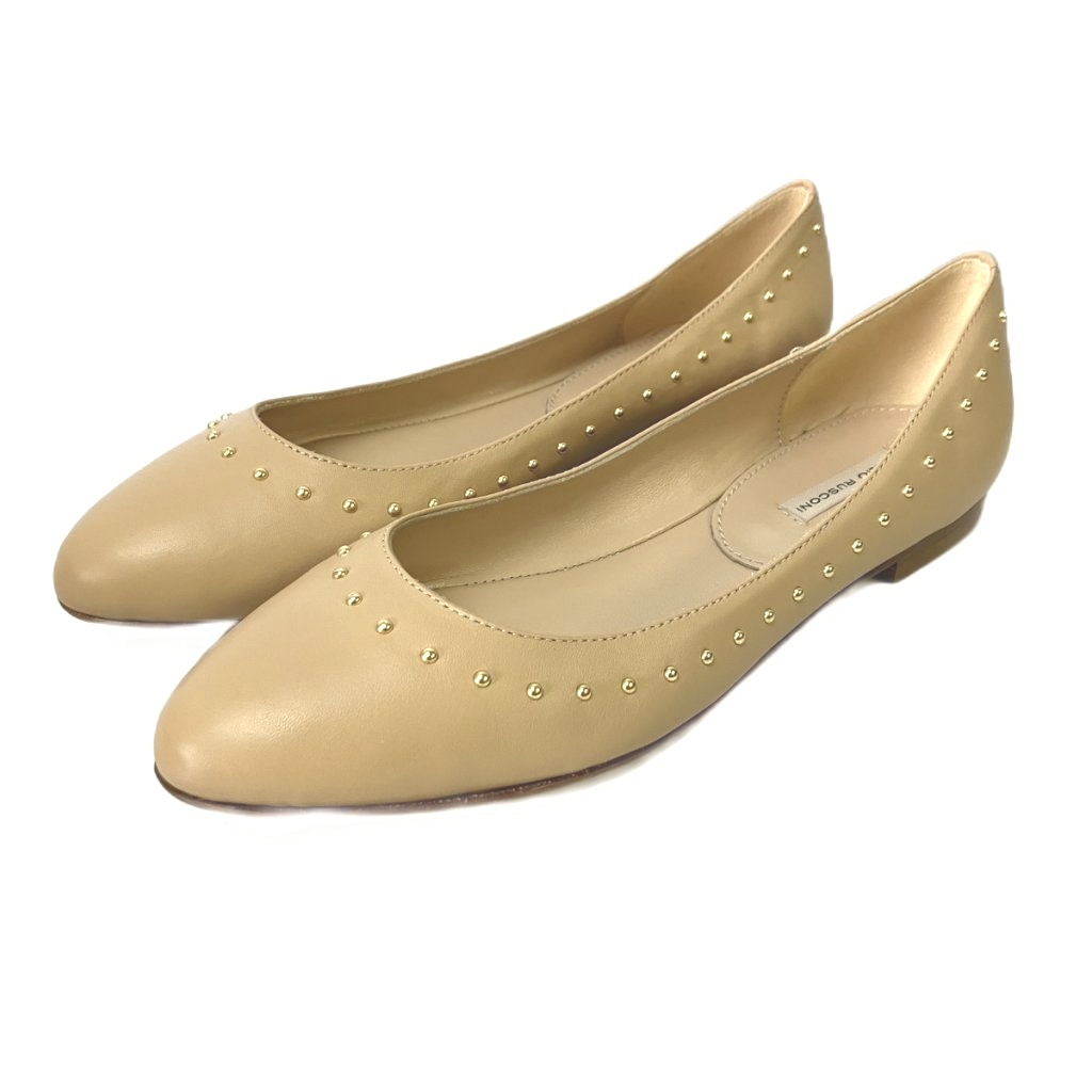 【中古】ファビオルスコーニ FABIO RUSCONI パンプス スタッズ プレーントゥ 36 1/2 ベージュ レディース 【ベクトル 古着】 260320 パンプス-レディース靴