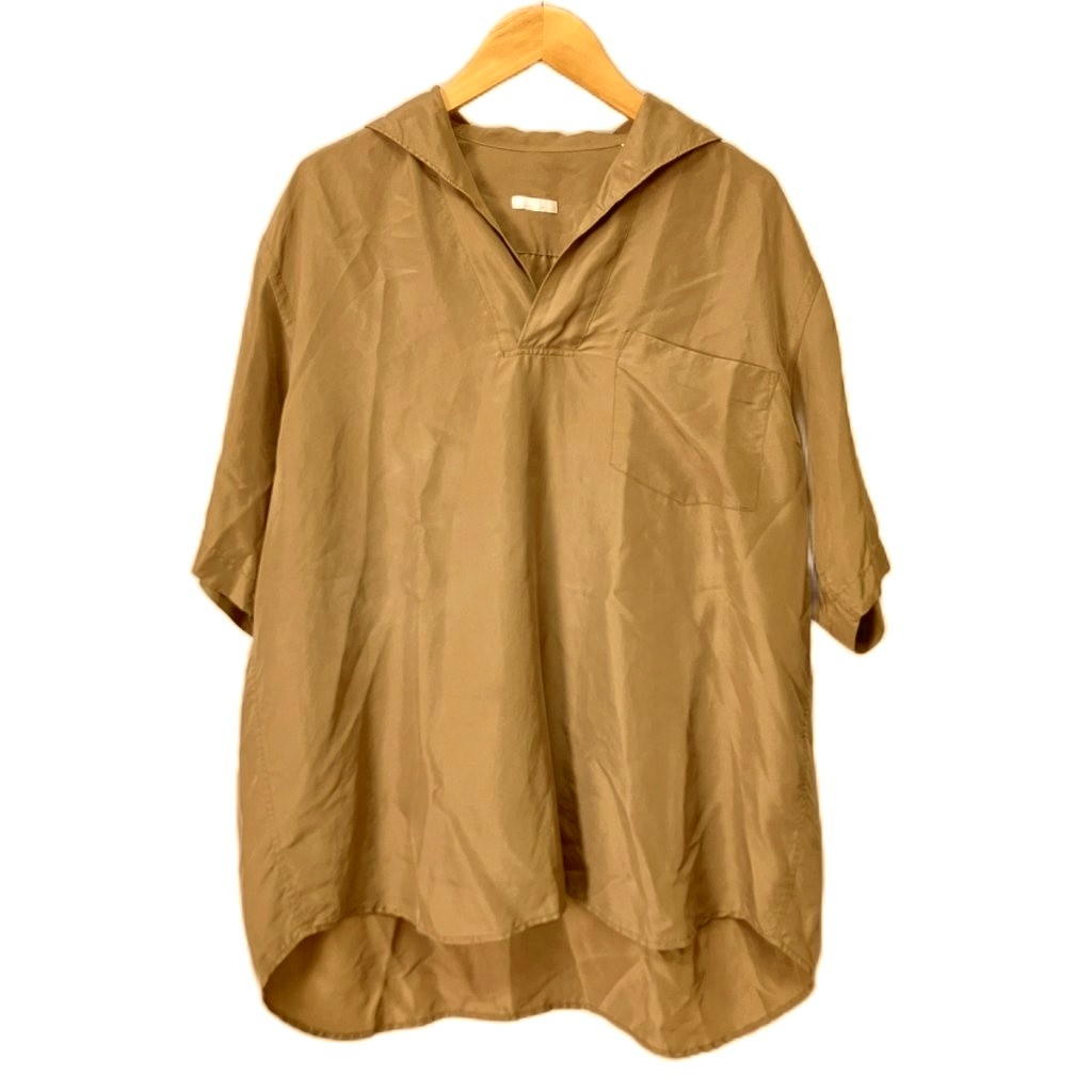 【中古】コモリ COMOLI 17SS 絹地旗がしら ティーシャツ トップ 半袖 1 ベージュ K01-02014 メンズ 【ベクター 古着】 260326 ワイシャツ-トップス-メンズファッション